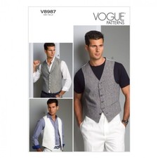 Vogue Mens Sewing Pattern 8987 Smart Waistcoats (Vogue-8987-M)