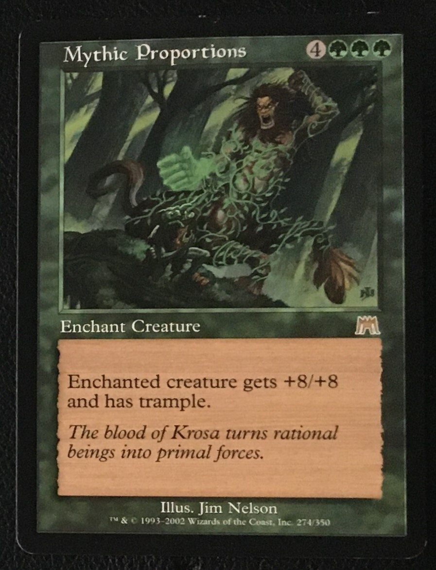 Mythic Proportions Onslaught Magic The Gathering MTG Lightly Played
