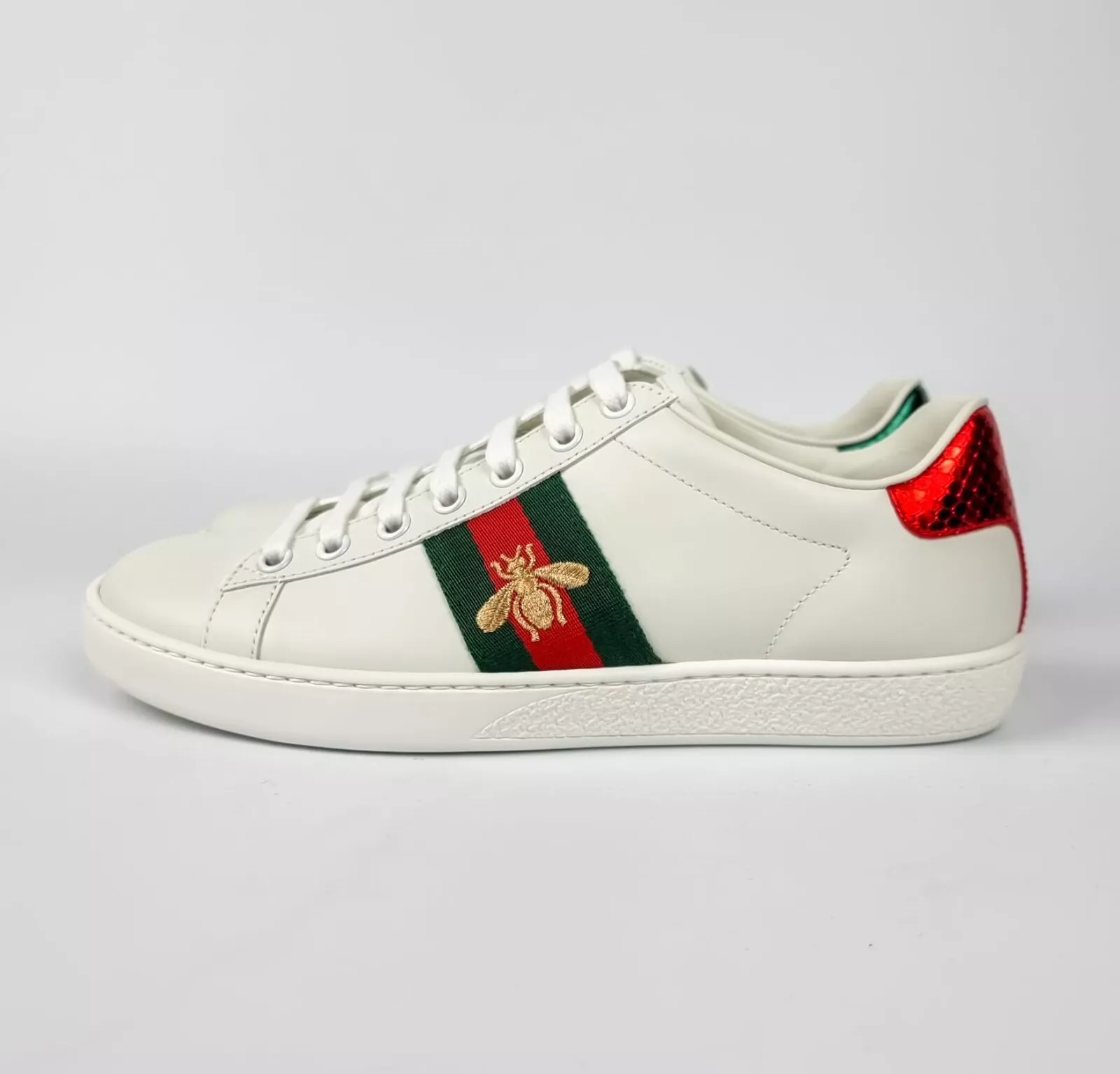 Baskets blanches Gucci Ace Bee neuves UK9/EU43