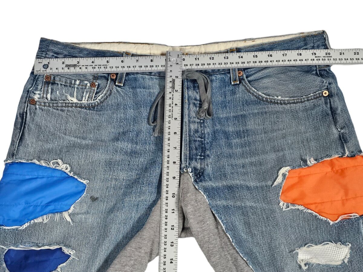Greg lauren 5050 Denim / Terry Nylon Jogger Size 4 Jeans Greg lauren 5050 Denim / Terry Nylon Jogger Size 4 Jeans