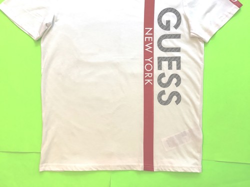GUESS Los Angeles Men’s Short Sleeve T-Shirt Size LARGE White w/Red, Gray - Picture 4 of 12