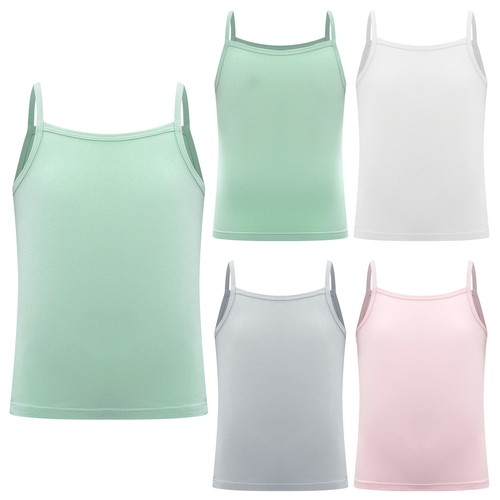 Kids Girls Crop Top Athletic T-shirt Casual Vest Tees Camisole Yoga Daily Wear