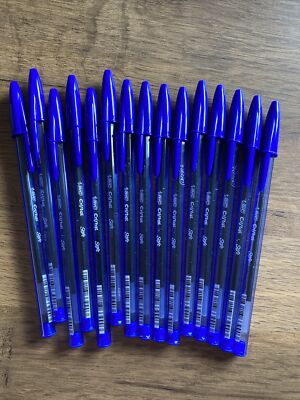 Bic Cristal Soft Blue Medium Ball Pen BLUE INK( PKT 15 PENS )BIC
