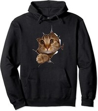 Sweet Kitten Torn Cloth - Funny Cat Lover Cat Owner Unisex Hooded Sweatshirt