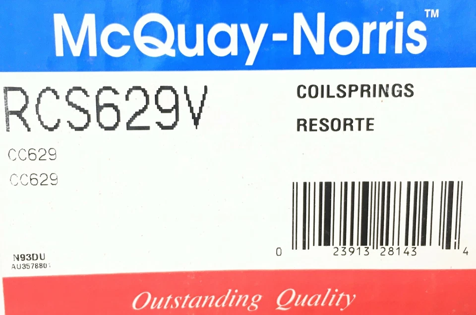 Juego de muelles helicoidales de suspensión McQuay-Norris par negro RCS629V NOS Foto 3 de 3