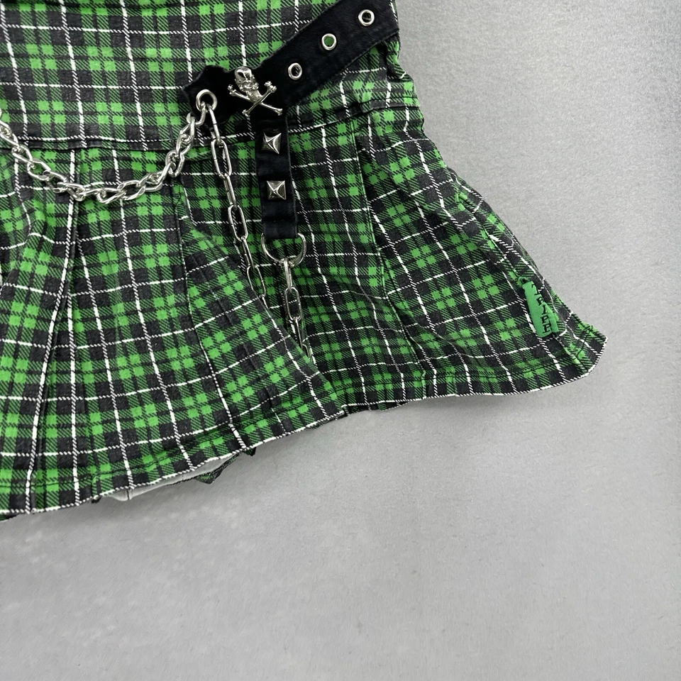 Minifalda Tripp Nyc Mujer L Negra Cadenas Plisada Gótica Punk Oscura Academia y2k 90 Foto 4 de 4