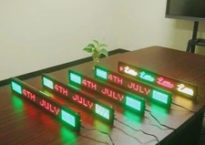 Programmable Tri-Color LED Sign with Remote 4"x26", Electronic Message Sign