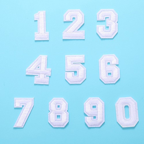 10pcs 0-9 Number Patch Patches College Iron Sew On Alphabet Embroidery Clothes│ - Picture 27 of 32