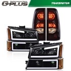 it For 2003-2007 Chevy Silverado 1500 2500 3500 LED DRL Headlights &Tail Lights