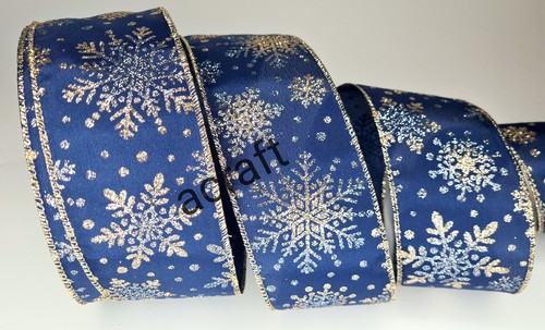 Christmas Ribbon Wired Edge Tree Home Decoration Gift Wrap Presents Bow Craft UK - Picture 8 of 29