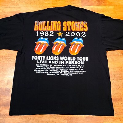 値下げ Rolling Stones FORTY LICKS Tシャツ Vtg Rolling Stones Forty Licks World Tour Band Tee T-Shirt Made in