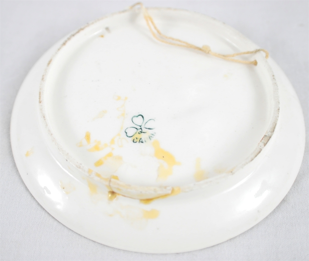 Vintage Porcelain Plate w/ Embossed Hunter Design /Scene | eBay