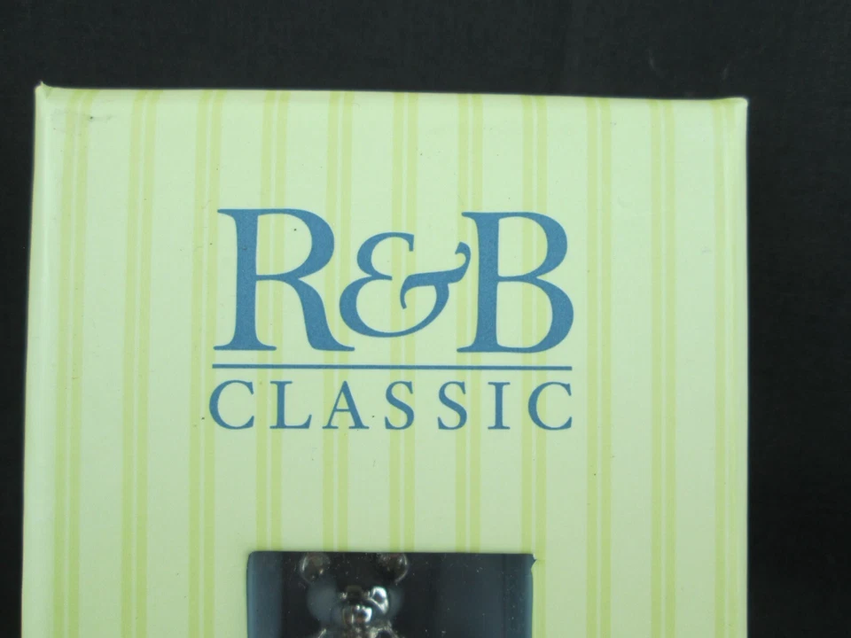 Cuchara de alimentación infantil de oso de peluche Reed & Barton • Cubiertos para bebé con acabado de níquel NUEVO Foto 2 de 4