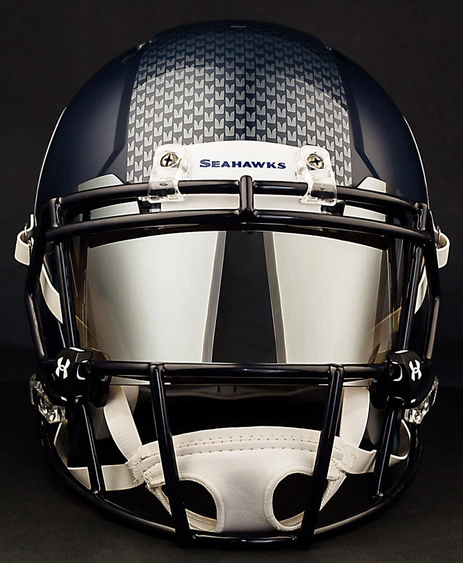 ***定制*** 座椅海鹰全尺寸 NFL Riddell Speed 足球头盔 — 第 3/4 张图片