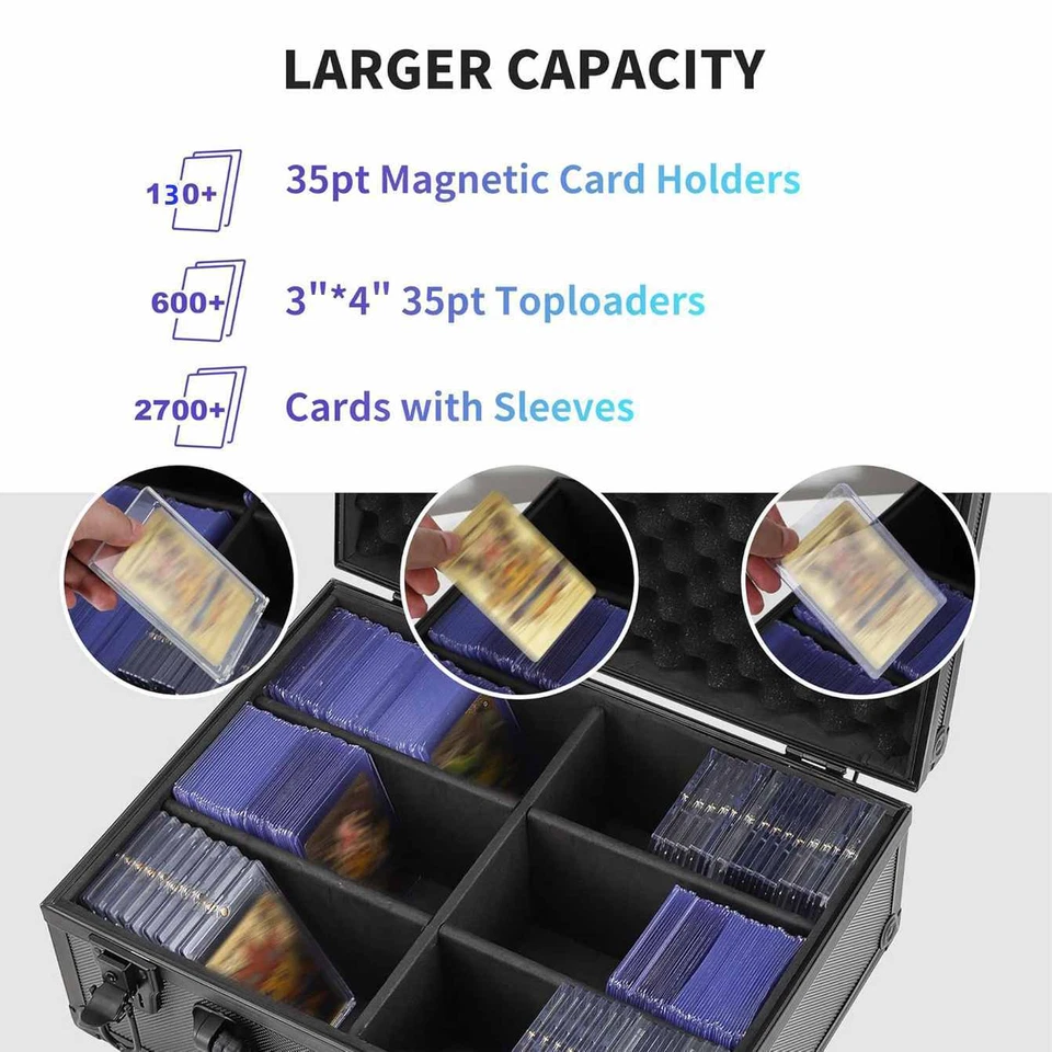 Graded Card Case Storage Box for 600+ 35PT 3"x4" Toploaders Trading Sports Cards - Image 2 of 4