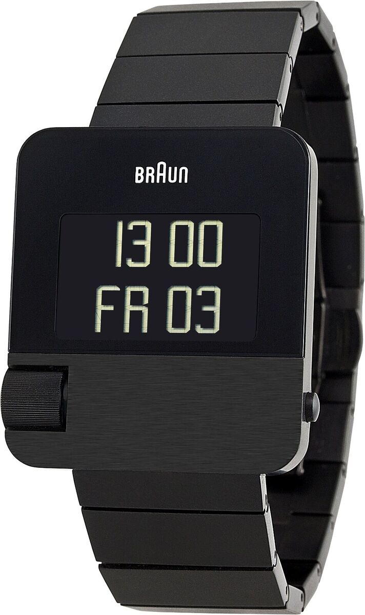 New Braun Prestige Digital LCD Watch Model BN0106 With Metal New Braun Prestige Digital LCD Watch Model BN0106 With Metal