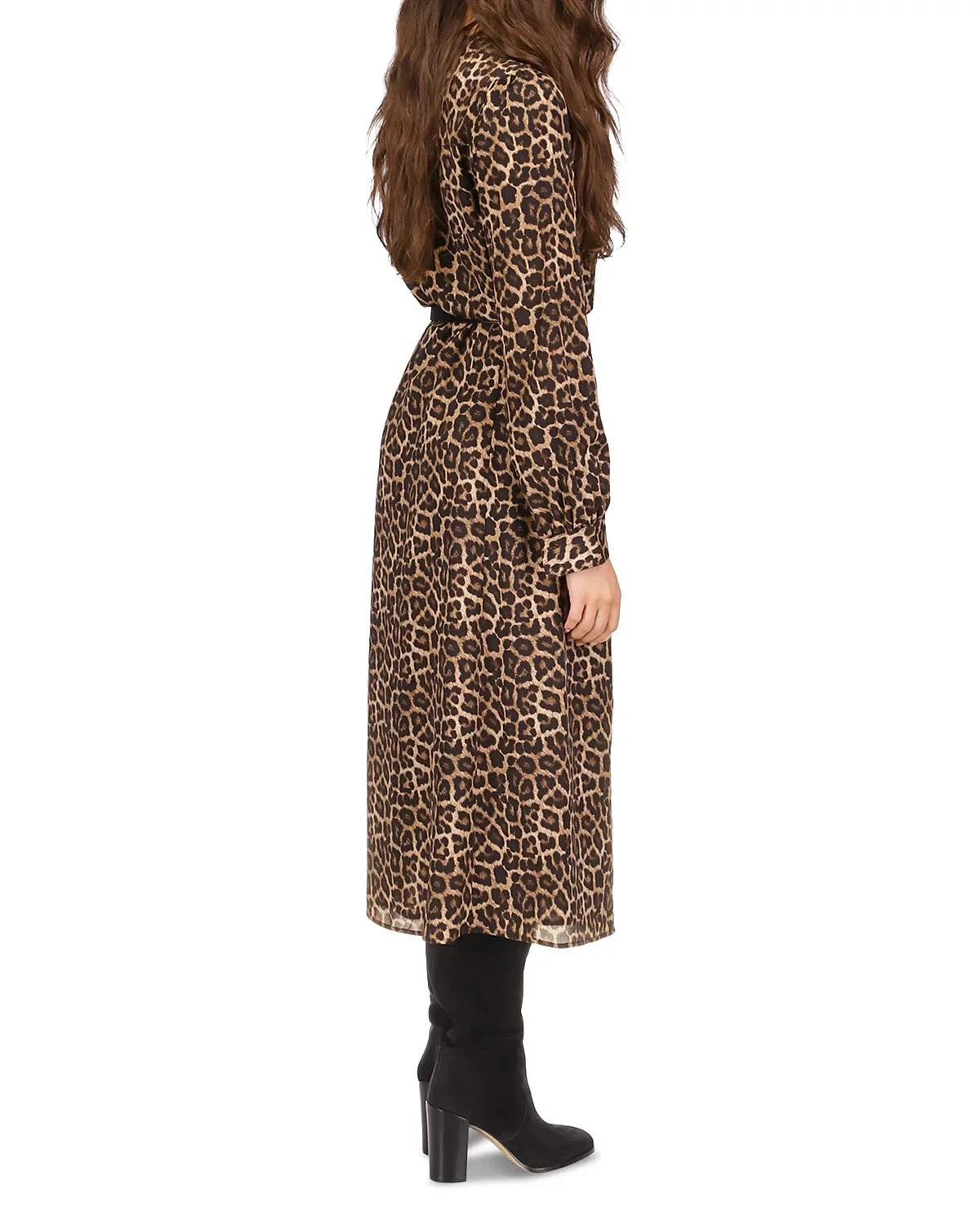 Abito midi MICHAEL MICHAEL KORS Petite stampa animalier $ 195 taglia P XS # 8B 1931 Blm