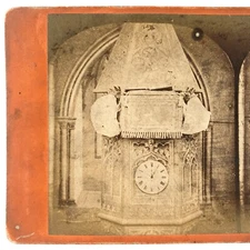 Patent Pulpit Sermon Extinguisher Stereoview c1870 Dundreary Sermons Photo E1435
