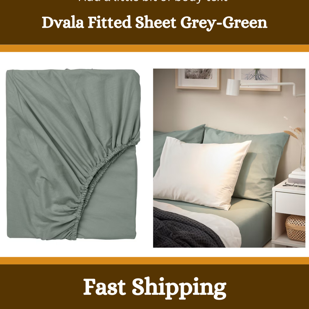 Ikea Dvala 100% Cotton Fitted Sheet – High Quality Bed Sheets Single/Double/king