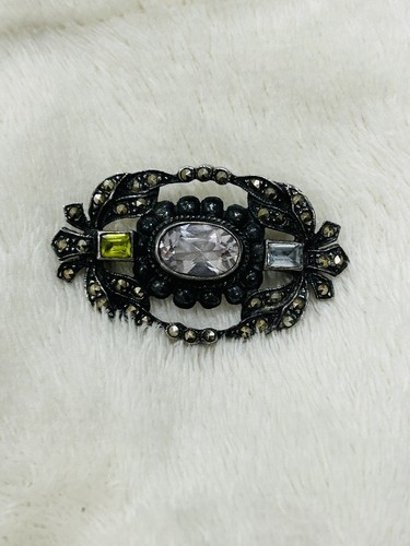brosche amethyst silber - Bild 2 von 9