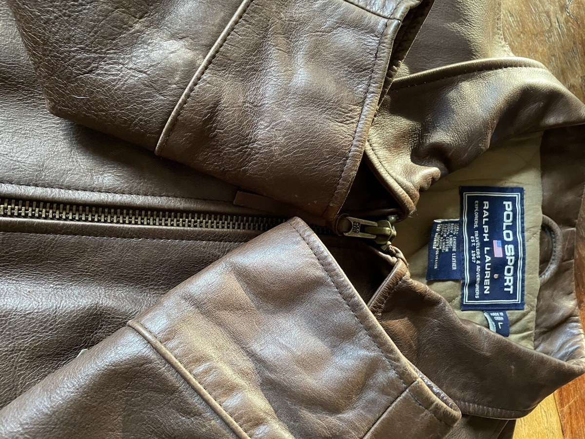 Vintage Ralph Lauren POLO SPORT Leather Jacket LARGE | eBay Vintage Ralph Lauren POLO SPORT Leather Jacket LARGE | eBay