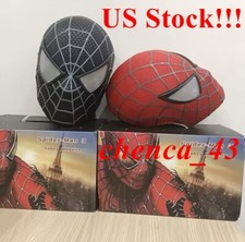 US  1:1 Spiderman Tobey Maguire Hood Mask Wearable 3D Headwear Adult Handmade