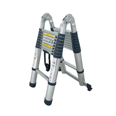 SCALA TELESCOPICA IN ALLUMINIO PIEGHEVOLE PORTATILE ESTENSIBILE MULTIUSO 150 KG