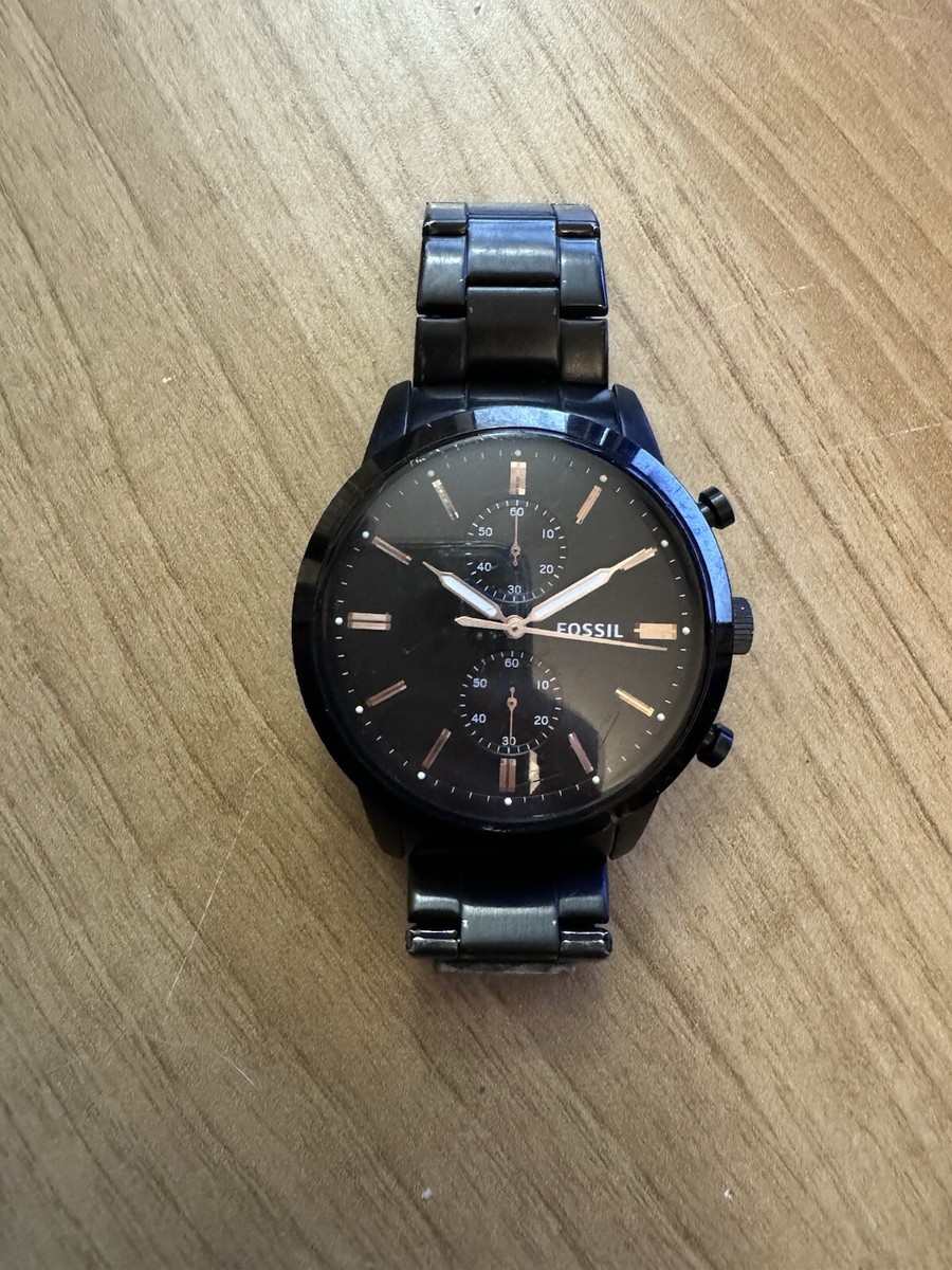 Fossil Men's FS5379 Townsman Black Stainless Steel Chronograph