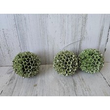 Green glitter ball ornament set Xmas tree