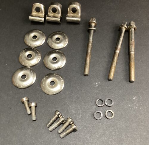 3 Slingerland Beavertail Radio King Lugs Nickel W/ Tension Rods & Claws Vintage - Picture 2 of 10