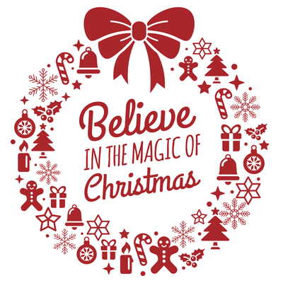 Glaube Magie Von Weihnachten Vinyl Aufkleber Handy Sticker Laptop Aufkleber Fenster Ebay