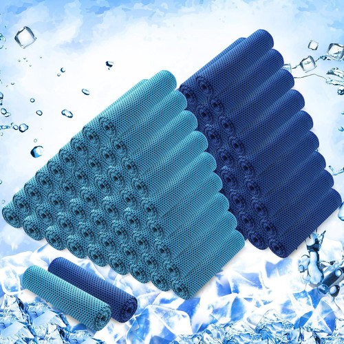 100 Pack Cooling Towels, 40"X12" Cooling Towels for Neck and Face Breathable Sof