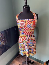 Ladies Cute Size S - 6 / 8 Stretchy Summer Dress - Bodycon - Tie Neckline