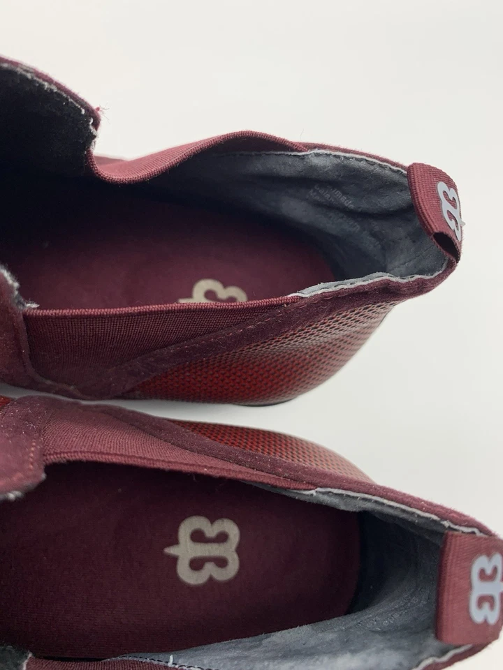 Betabrand Women's US 9 Tennis Western Ruby Red Black Check Rubber Ankle Boots - Image 3 of 4