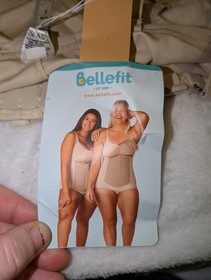 Bellefit Corset Girdle Thong Postpartum Belly Abdominal Wrap Bodysuit Nude New  