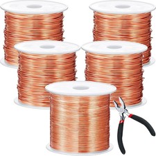 5 Rolls 5 Size Jewelry Wire 18, 20, 22, 24, 26 Gauge Copper Wire Kit Jewelry Bea