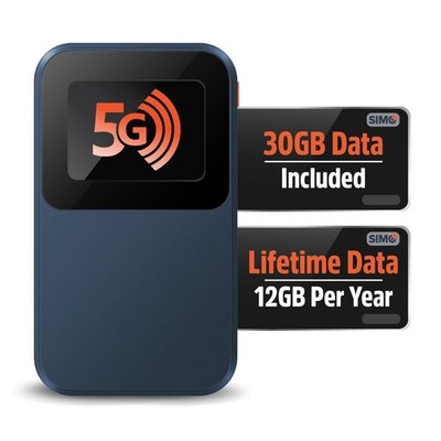 Solis Edge, 5G WiFi Hotspot with 1GB/Monthly + 30GB Global Data