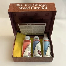 Ultra Shield Wood Care Kit Cleaner Polish Scratch Remover Set ~80% Full