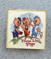 Vintage Three Little Pigs Night Light Crest Specialty Made In USA, Works