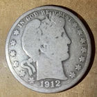 1912 D Barber Half Dollar Y115