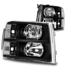 Black OE Headlight Assembly OE Replacement Black Housing  Clear Marker