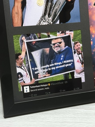 Tottenham Hotspur Spurs Europa League Winners 2025 Medal A4 Framed Print Display - Picture 4 of 8
