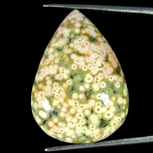 19.00Cts Natural Ocean Jasper Cabochon Loose Gemstone Pair 19x26x5mm Pear
