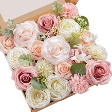 Artificial Flowers Fake Silk Flowers for DIY Wedding Bouquets Cake Decoration...