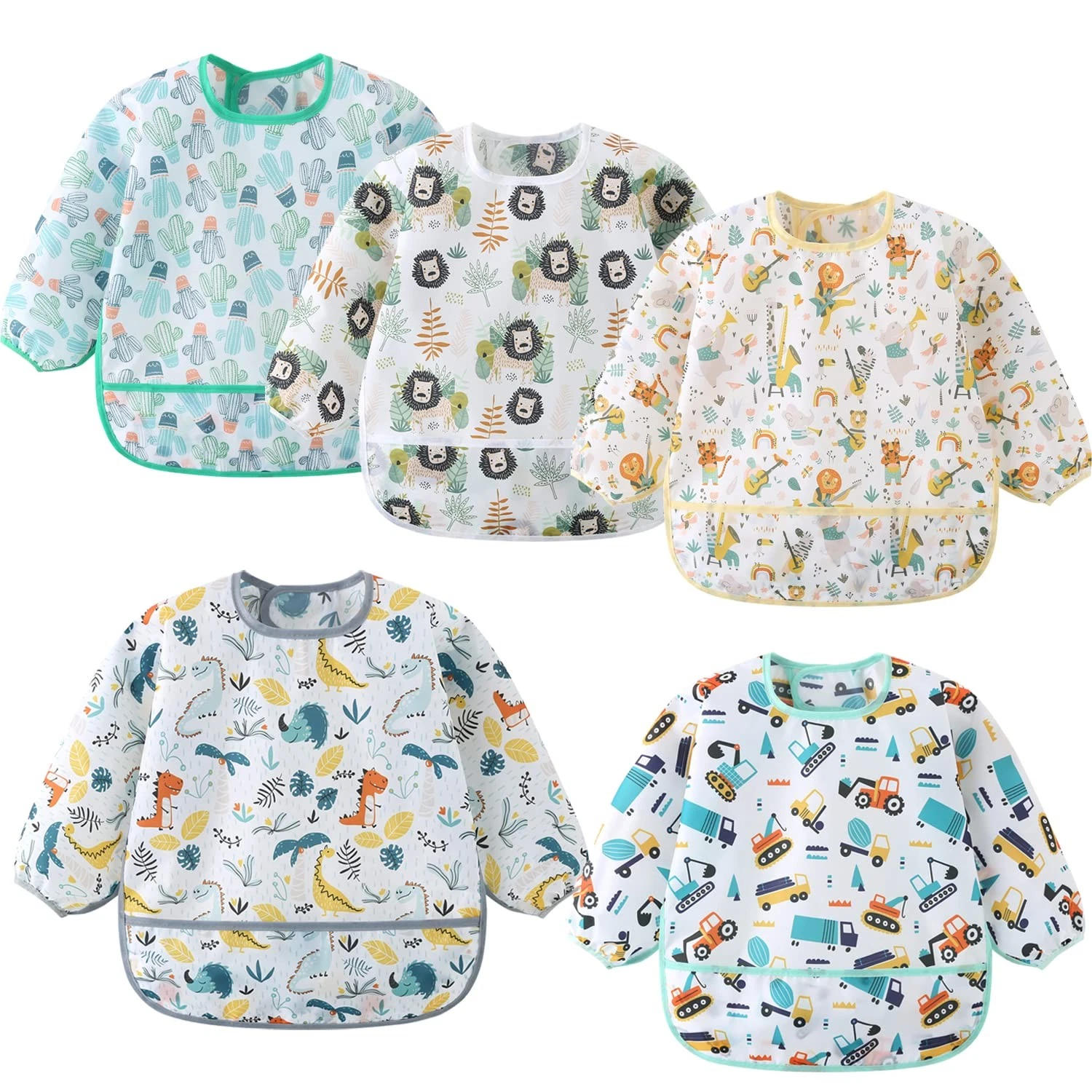 ElecMotive 5 Pack Long Sleeve Bib,Baby Toddler Waterproof Sleeved Bib for 6-30
Opens in a new window