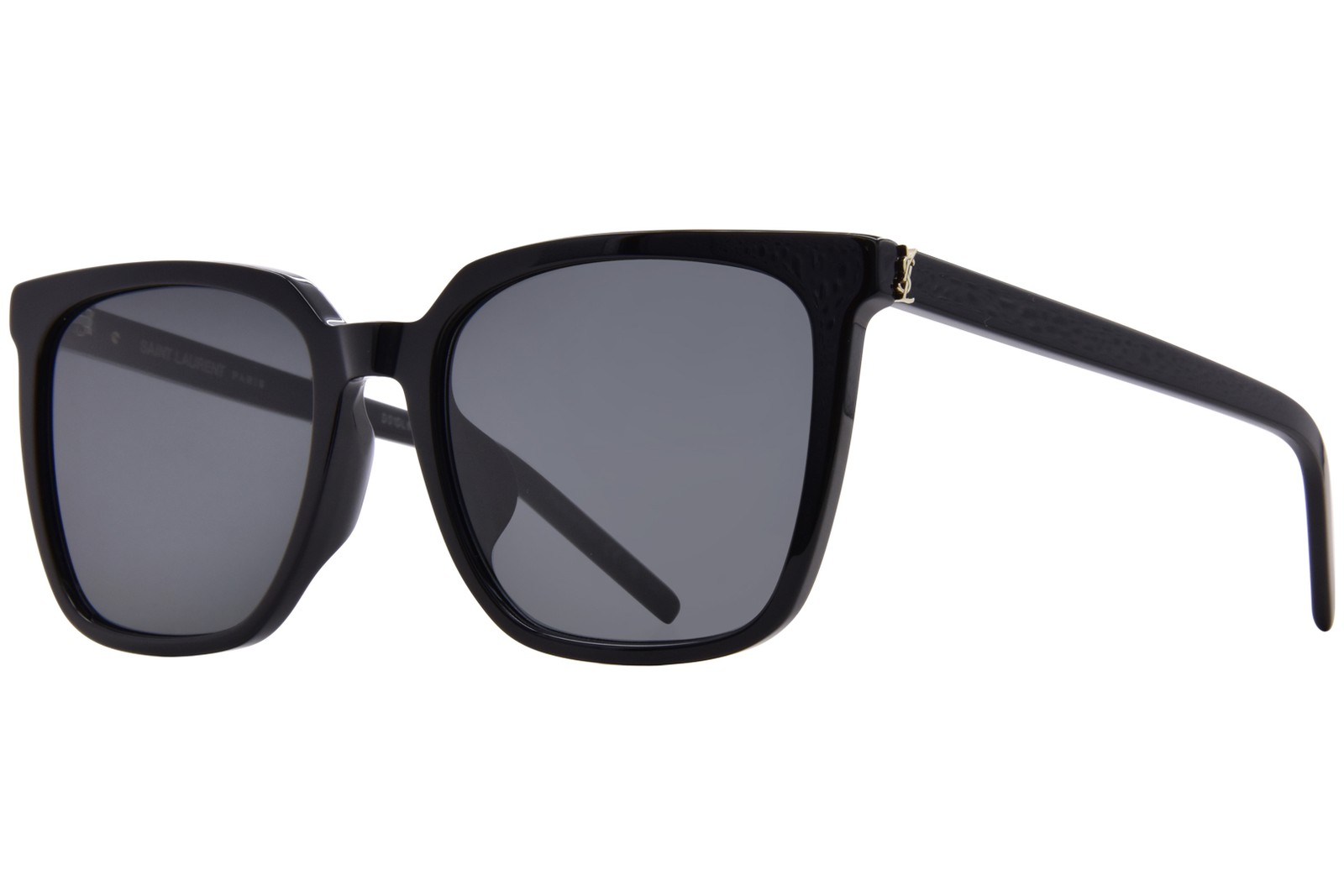 Saint Laurent SL M146 K 001 occhiali da sole donna nero grigio scuro forma quadrata 56 mm