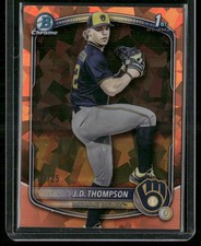 2025 Bowman Draft #BDC-14 JD Thompson Orange Sapphire Refractor /25