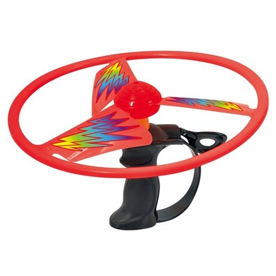 Discovery Toys Sky Spin Flying Aerial Disc Launcher 2 Large Wings Kid-Powered