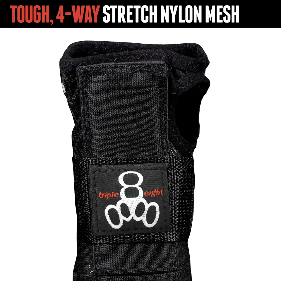 Muñequeras grandes negras para skateboarding snowboard y patinaje sobre ruedas Foto 4 de 4