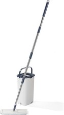 Flat Mop Bucket Set With Microfibre Pads 4L Dual Compartment Hard Floor Cleaner 3.50 per litre